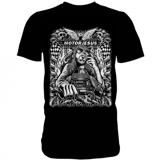 Motorjesus - Wrecking Crew black/whiteT-Shirt